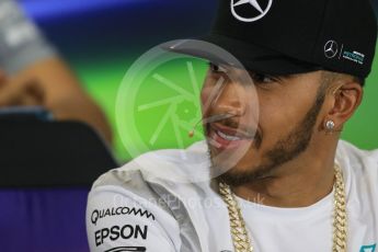 World © Octane Photographic Ltd. F1 Australian GP FIA Press Conference, Melbourne, Albert Park, Australia, Thursday 17th March 2016. Mercedes AMG Petronas – Lewis Hamilton. Digital Ref : 1515LB1D1257