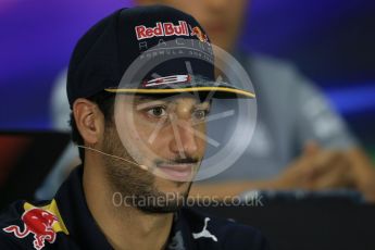 World © Octane Photographic Ltd. F1 Australian GP FIA Press Conference, Melbourne, Albert Park, Australia, Thursday 17th March 2016. Red Bull Racing – Daniel Ricciardo. Digital Ref : 1515LB1D1265