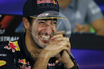 World © Octane Photographic Ltd. F1 Australian GP FIA Press Conference, Melbourne, Albert Park, Australia, Thursday 17th March 2016. Red Bull Racing – Daniel Ricciardo. Digital Ref : 1515LB1D1325