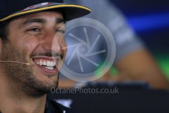 World © Octane Photographic Ltd. F1 Australian GP FIA Press Conference, Melbourne, Albert Park, Australia, Thursday 17th March 2016. Red Bull Racing – Daniel Ricciardo. Digital Ref : 1515LB1D1395