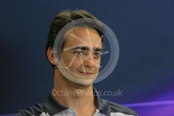 World © Octane Photographic Ltd. F1 Australian GP FIA Press Conference, Melbourne, Albert Park, Australia, Thursday 17th March 2016. Haas F1 Team - Esteban Gutierrez. Digital Ref : 1515LB1D1421