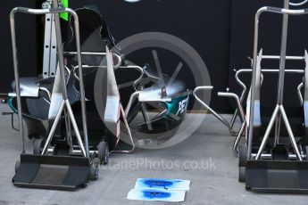 World © Octane Photographic Ltd. Wednesday 16th March 2016. Mercedes AMG Petronas garage still in setup stage, Melbourne, Albert Park, Australia. Digital Ref : 1513LB1D9544