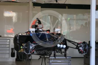 World © Octane Photographic Ltd. Manor Racing garage in setup stage. Wednesday 16th March 2016, F1 Australian GP, Melbourne, Albert Park, Australia. Digital Ref : 1513LB1D9574