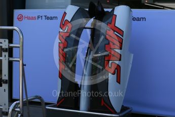 World © Octane Photographic Ltd. Haas F1 Team side pods. Wednesday 16th March 2016, F1 Australian GP, Melbourne, Albert Park, Australia. Digital Ref : 1513LB1D9577