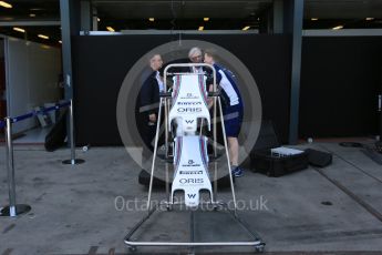 World © Octane Photographic Ltd. Williams Martini Racing, Williams Mercedes Front nose in setup. Wednesday 16th March 2016, F1 Australian GP, Melbourne, Albert Park, Australia. Digital Ref : 1513LB5D0820