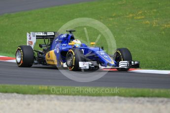 World © Octane Photographic Ltd. Sauber F1 Team C35 – Marcus Ericsson. Friday 1st July 2016, F1 Austrian GP Practice 1, Red Bull Ring, Spielberg, Austria. Digital Ref : 1598CB1D1895