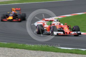 World © Octane Photographic Ltd. Scuderia Ferrari SF16-H – Kimi Raikkonen and Red Bull Racing RB12 – Max Verstappen. Friday 1st July 2016, F1 Austrian GP Practice 1, Red Bull Ring, Spielberg, Austria. Digital Ref : 1598CB1D1996