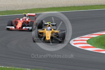 World © Octane Photographic Ltd. Renault Sport F1 Team RS16 – Jolyon Palmer and Scuderia Ferrari SF16-H – Kimi Raikkonen. Friday 1st July 2016, F1 Austrian GP Practice 1, Red Bull Ring, Spielberg, Austria. Digital Ref : 1598CB1D2047