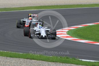 World © Octane Photographic Ltd. Williams Martini Racing, Williams Mercedes FW38 – Felipe Massa and Haas F1 Team VF-16 - Esteban Gutierrez. Friday 1st July 2016, F1 Austrian GP Practice 1, Red Bull Ring, Spielberg, Austria. Digital Ref : 1598CB1D2062