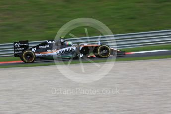 World © Octane Photographic Ltd. Sahara Force India VJM09 Development Driver – Alfonso Celis. Friday 1st July 2016, F1 Austrian GP Practice 1, Red Bull Ring, Spielberg, Austria. Digital Ref : 1598CB5D2652