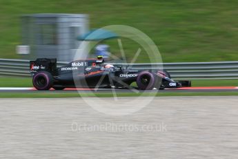 World © Octane Photographic Ltd. McLaren Honda MP4-31 – Jenson Button. Friday 1st July 2016, F1 Austrian GP Practice 1, Red Bull Ring, Spielberg, Austria. Digital Ref : 1598CB5D2742