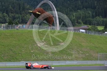 World © Octane Photographic Ltd. Scuderia Ferrari SF16-H – Kimi Raikkonen. Friday 1st July 2016, F1 Austrian GP Practice 1, Red Bull Ring, Spielberg, Austria. Digital Ref : 1598CB5D2806