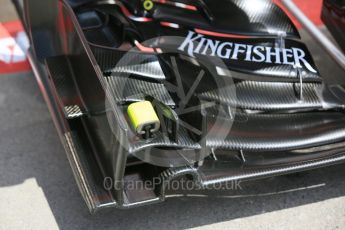 World © Octane Photographic Ltd. Sahara Force India VJM09 front wing detail. Friday 1st July 2016, F1 Austrian GP Practice 1, Red Bull Ring, Spielberg, Austria. Digital Ref : 1598CB5D2853