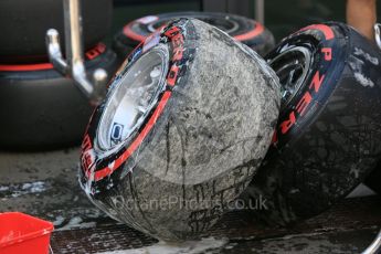 World © Octane Photographic Ltd. Red Bull Racing RB12 – Max Verstappen's tyres. Friday 1st July 2016, F1 Austrian GP Practice 1, Red Bull Ring, Spielberg, Austria. Digital Ref : 1598CB5D3046