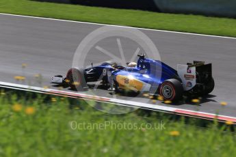 World © Octane Photographic Ltd. Sauber F1 Team C35 – Marcus Ericsson. Friday 1st July 2016, F1 Austrian GP Practice 1, Red Bull Ring, Spielberg, Austria. Digital Ref : 1598LB1D5331