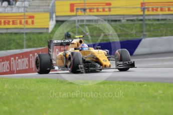 World © Octane Photographic Ltd. Renault Sport F1 Team RS16 – Jolyon Palmer. Friday 1st July 2016, F1 Austrian GP Practice 2, Red Bull Ring, Spielberg, Austria. Digital Ref : 1600CB1D2329