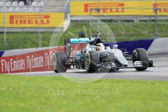 World © Octane Photographic Ltd. Mercedes AMG Petronas W07 Hybrid – Lewis Hamilton. Friday 1st July 2016, F1 Austrian GP Practice 2, Red Bull Ring, Spielberg, Austria. Digital Ref : 1600CB1D2332