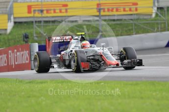 World © Octane Photographic Ltd. Haas F1 Team VF-16 - Esteban Gutierrez. Friday 1st July 2016, F1 Austrian GP Practice 2, Red Bull Ring, Spielberg, Austria. Digital Ref : 1600CB1D2346