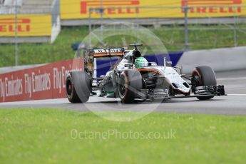 World © Octane Photographic Ltd. Sahara Force India VJM09 - Nico Hulkenberg. Friday 1st July 2016, F1 Austrian GP Practice 2, Red Bull Ring, Spielberg, Austria. Digital Ref : 1600CB1D2356