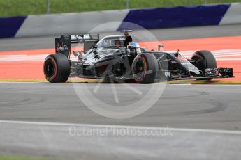 World © Octane Photographic Ltd. McLaren Honda MP4-31 – Fernando Alonso. Friday 1st July 2016, F1 Austrian GP Practice 2, Red Bull Ring, Spielberg, Austria. Digital Ref : 1600CB1D2363