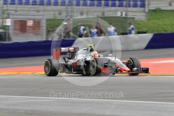 World © Octane Photographic Ltd. Haas F1 Team VF-16 - Esteban Gutierrez. Friday 1st July 2016, F1 Austrian GP Practice 2, Red Bull Ring, Spielberg, Austria. Digital Ref : 1600CB1D2392