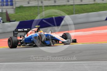 World © Octane Photographic Ltd. Manor Racing MRT05 – Rio Haryanto. Friday 1st July 2016, F1 Austrian GP Practice 2, Red Bull Ring, Spielberg, Austria. Digital Ref :1600CB1D2442