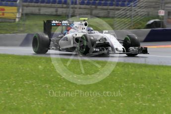World © Octane Photographic Ltd. Williams Martini Racing, Williams Mercedes FW38 – Valtteri Bottas. Friday 1st July 2016, F1 Austrian GP Practice 2, Red Bull Ring, Spielberg, Austria. Digital Ref : 1600CB1D2559