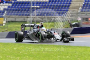 World © Octane Photographic Ltd. McLaren Honda MP4-31 – Fernando Alonso. Friday 1st July 2016, F1 Austrian GP Practice 2, Red Bull Ring, Spielberg, Austria. Digital Ref : 1600CB1D2637