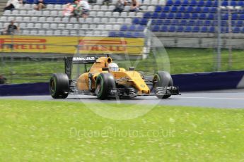World © Octane Photographic Ltd. Renault Sport F1 Team RS16 - Kevin Magnussen. Friday 1st July 2016, F1 Austrian GP Practice 2, Red Bull Ring, Spielberg, Austria. Digital Ref : 1600CB1D2679