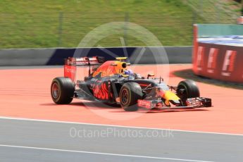 World © Octane Photographic Ltd. Red Bull Racing RB12 – Max Verstappen. Friday 1st July 2016, F1 Austrian GP Practice 2, Red Bull Ring, Spielberg, Austria. Digital Ref : 1600CB1D2686