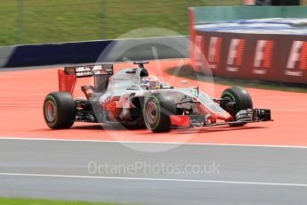 World © Octane Photographic Ltd. Haas F1 Team VF-16 – Romain Grosjean. Friday 1st July 2016, F1 Austrian GP Practice 2, Red Bull Ring, Spielberg, Austria. Digital Ref : 1600CB1D2725
