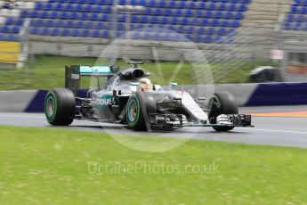 World © Octane Photographic Ltd. Mercedes AMG Petronas W07 Hybrid – Lewis Hamilton. Friday 1st July 2016, F1 Austrian GP Practice 2, Red Bull Ring, Spielberg, Austria. Digital Ref : 1600CB1D2749