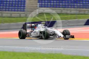 World © Octane Photographic Ltd. Williams Martini Racing, Williams Mercedes FW38 – Valtteri Bottas. Friday 1st July 2016, F1 Austrian GP Practice 2, Red Bull Ring, Spielberg, Austria. Digital Ref : 1600CB1D2764