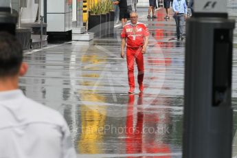 World © Octane Photographic Ltd. Scuderia Ferrari in a wet paddock. Friday 1st July 2016, F1 Austrian GP Practice 2, Red Bull Ring, Spielberg, Austria. Digital Ref : 1600CB1D2787