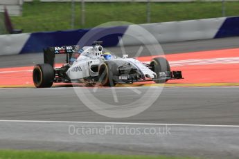 World © Octane Photographic Ltd. Williams Martini Racing, Williams Mercedes FW38 – Felipe Massa. Friday 1st July 2016, F1 Austrian GP Practice 2, Red Bull Ring, Spielberg, Austria. Digital Ref : 1600CB5D3134