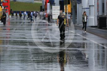 World © Octane Photographic Ltd. Pirelli in a wet paddock. Friday 1st July 2016, F1 Austrian GP Practice 2, Red Bull Ring, Spielberg, Austria. Digital Ref : 1600CB5D3190