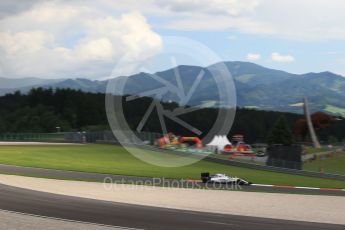 World © Octane Photographic Ltd. Williams Martini Racing, Williams Mercedes FW38 – Valtteri Bottas. Friday 1st July 2016, F1 Austrian GP Practice 2, Red Bull Ring, Spielberg, Austria. Digital Ref : 1600LB1D5493