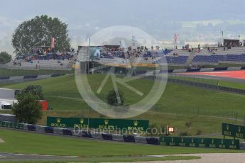 World © Octane Photographic Ltd. Red/Yellow flag - slippery surface flag. Friday 1st July 2016, F1 Austrian GP Practice 2, Red Bull Ring, Spielberg, Austria. Digital Ref : 1600LB1D5523