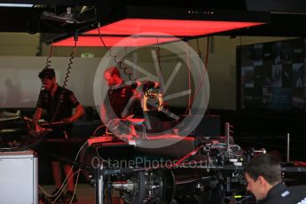 World © Octane Photographic Ltd. Mercedes AMG Petronas W07 Hybrid – Nico Rosbergs's car with do not touch barriers around it after the session. Friday 1st July 2016, F1 Austrian GP Practice 2, Red Bull Ring, Spielberg, Austria. Digital Ref : 1600LB1D5661