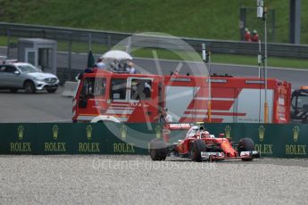 World © Octane Photographic Ltd. Scuderia Ferrari SF16-H – Kimi Raikkonen recovering to the track after an off. Friday 1st July 2016, F1 Austrian GP Practice 2, Red Bull Ring, Spielberg, Austria. Digital Ref : 1600LB1D6383