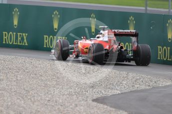 World © Octane Photographic Ltd. Scuderia Ferrari SF16-H – Kimi Raikkonen recovering to the track after an off. Friday 1st July 2016, F1 Austrian GP Practice 2, Red Bull Ring, Spielberg, Austria. Digital Ref : 1600LB1D6440