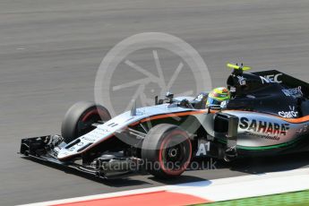 World © Octane Photographic Ltd. Sahara Force India VJM09 - Sergio Perez. Saturday 2nd July 2016, F1 Austrian GP Practice 3, Red Bull Ring, Spielberg, Austria. Digital Ref :1606CB1D3106