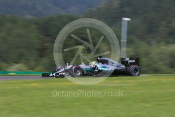 World © Octane Photographic Ltd. Mercedes AMG Petronas W07 Hybrid – Lewis Hamilton. Saturday 2nd July 2016, F1 Austrian GP Practice 3, Red Bull Ring, Spielberg, Austria. Digital Ref :1606CB5D3528