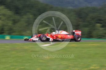 World © Octane Photographic Ltd. Scuderia Ferrari SF16-H – Sebastian Vettel. Saturday 2nd July 2016, F1 Austrian GP Practice 3, Red Bull Ring, Spielberg, Austria. Digital Ref :1606CB5D3545