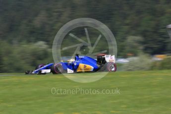 World © Octane Photographic Ltd. Sauber F1 Team C35 – Marcus Ericsson. Saturday 2nd July 2016, F1 Austrian GP Practice 3, Red Bull Ring, Spielberg, Austria. Digital Ref :1606CB5D3556