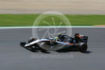 World © Octane Photographic Ltd. Sahara Force India VJM09 - Sergio Perez. Saturday 2nd July 2016, F1 Austrian GP Practice 3, Red Bull Ring, Spielberg, Austria. Digital Ref :1606CB5D3683