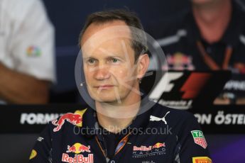 World © Octane Photographic Ltd. F1 Austrian GP FIA Personnel Press Conference, Red Bull Ring, Spielberg, Austria. Friday 1st July 2016. Paul Monaghan – Red Bull Racing Chief Engineer (Car Engineering). Digital Ref :1602LB1D6732