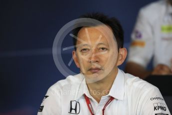 World © Octane Photographic Ltd. F1 Austrian GP FIA Personnel Press Conference, Red Bull Ring, Spielberg, Austria. Friday 1st July 2016. Yusuke Hasegawa – Honda Head of Formula 1Project. Digital Ref :1602LB1D6745