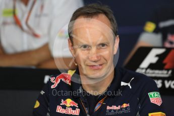 World © Octane Photographic Ltd. F1 Austrian GP FIA Personnel Press Conference, Red Bull Ring, Spielberg, Austria. Friday 1st July 2016. Paul Monaghan – Red Bull Racing Chief Engineer (Car Engineering). Digital Ref :1602LB1D6779