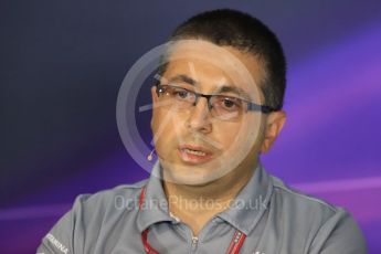 World © Octane Photographic Ltd. F1 Austrian GP FIA Personnel Press Conference, Red Bull Ring, Spielberg, Austria. Friday 1st July 2016. Luca Furbatto - Manor Racing Chief Designer. Digital Ref :1602LB1D6793